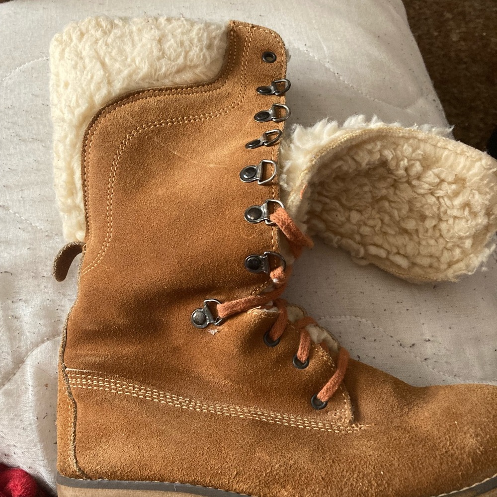 Real Leather Boots Size 8p